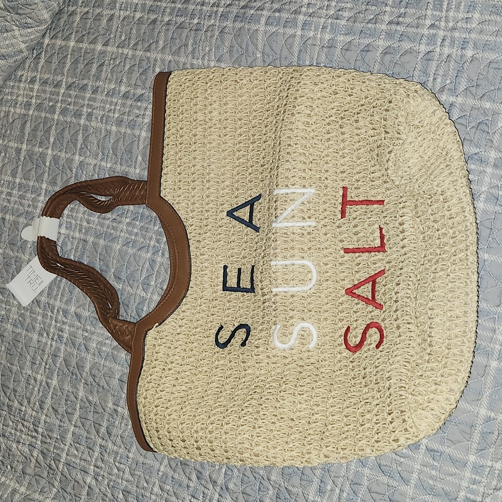Straw beach bag NWT - Picture 2 of 7